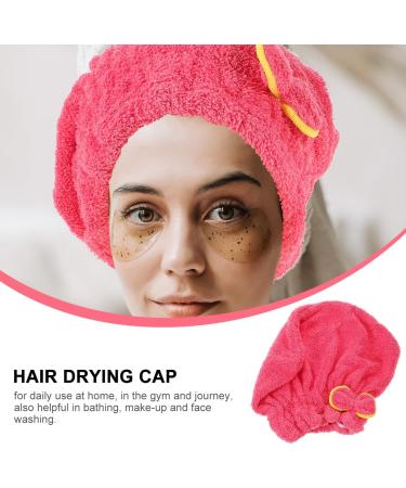 Quick Dry Hair Turbans for Women - Shower Cap & Towel Wrap - Medium Rosy Hair Drying Cap - Buy Online on GoSupps.com