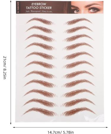 TOVINANNA 12 Sheets Waterproof Eyebrow Stickers Transferable Stickers for Makeup and Eyebrow Sculpting - Buy Online on GoSupps.com