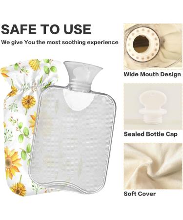 Watercolor Sunflower Hot Water Bottles - 2L Pain Relief Bags for Kids & Adults | Best Heating Bottles for Comfort - Buy Online on GoSupps.com