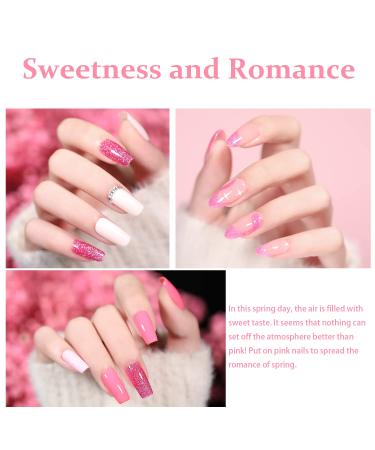 OPUIU Gel Nail Polish Set - 10 Colors Pink Glitter Kit for Women | Sweetheart Candies Collection | Soak Off UV LED | Ideal Gift for Mom, Girlfriend | Spring Summer Collection - Buy Online on GoSupps.com