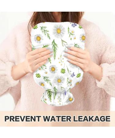 NAANLE Hot Water Bottle with Cover - Watercolor Daisies 2L Large Warm-Up Bag for Menstrual Cramps Pain Relief & Heat Therapy - Ideal for Hands & Feet - Buy Online on GoSupps.com