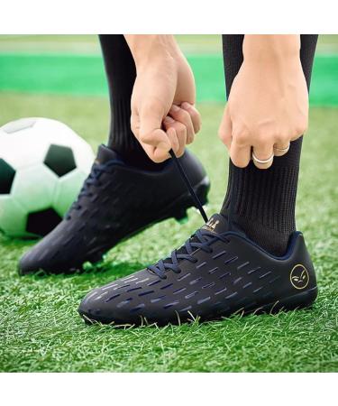 TOLLN Men FG Outdoor Soccer Cleats Youth Football Shoes 7.5 - Black - Buy Online on GoSupps.com