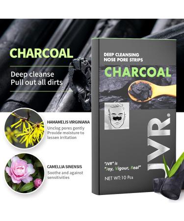 JVR Blackhead Remover Strips 10 Pcs | Deep Cleansing Nose Pore Strips for Men | Cruelty-free Formula for Clear Pores - Buy Online on GoSupps.com