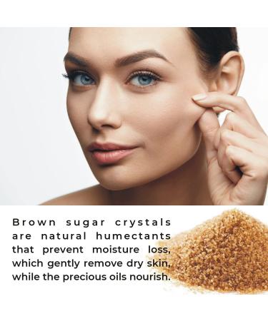 Brown Sugar Natural Body Scrub with Collagen & Stem Cell - Exfoliating & Moisturizing Scrub for Skin, Acne, Cellulite Cream, Scars, Wrinkles, Stretch Marks - Natural Face & Body Polish - Buy Online on GoSupps.com