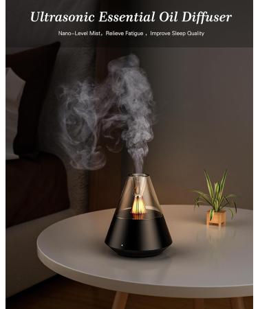 JIAWEN 150ML Ultrasonic Cool Mist Essential Oil Diffuser - Air Fresh Aromatherapy Humidifier with LED Candle Light for Home & Office in Black - Buy Online on GoSupps.com