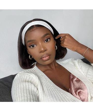 Beautier Short Bob Headband Wig - Human Hair Straight Bob Wig for Black Women (8 Inch) - Buy Online on GoSupps.com