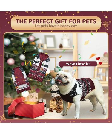Buy Warm Dog Sweater for Christmas - Cartoon Christmas Tree & Reindeer Knit Outfits for Pets - Buy Online on GoSupps.com