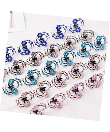 12 pcs Rhinestone Flower Hair Clips for Women - Purple Claw Hair Pins for Bridal & Wedding Accessories - Buy Online on GoSupps.com