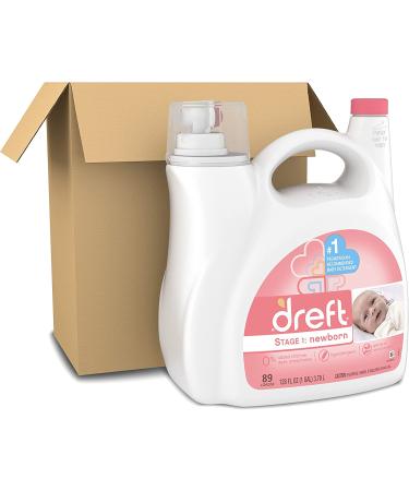 Dreft Stage 1 Newborn Baby Liquid Laundry Detergent - Pediatrician's Choice, 89 Loads (128 fl oz) - Buy Online on GoSupps.com