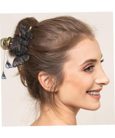 Beaupretty Flower Headpiece headgear catch barrette Butterfly Clip ponytail holder Big Clamps Metal Rhinestone Jaw for women womens tassel Miss alloy Hair Tassel - Buy Online on GoSupps.com