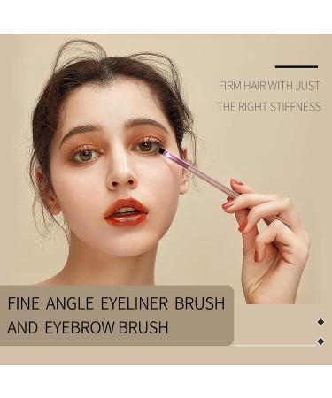 Fine Angled Eyeliner Brushes Set - Precision Gel Eye Liner Makeup Brush 2 Pack - Cruelty Free Synthetic Bristles - Smooth Liquid Application - Buy Online on GoSupps.com