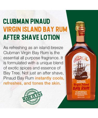 Clubman Pinaud Virgin Island Bay Rum Cologne 12 fl oz - Premium Fragrance for Men - Buy Online on GoSupps.com