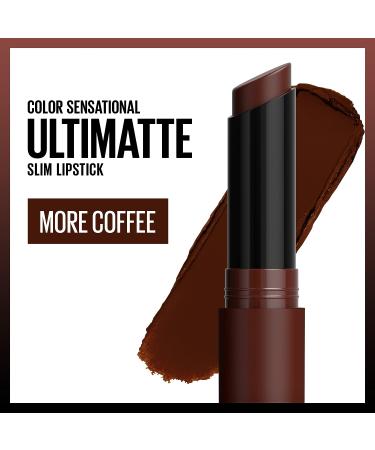 Maybelline Color Sensational Ultimatte Matte Lipstick - More Coffee - Intense Color Pigment - Non-Drying - Coffee Bean Brown - Buy Online on GoSupps.com