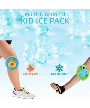 Kids Boo Boo Ice Pack 2-Pack for Fever, Pain Relief & Injuries - Green+Blue - Buy Online on GoSupps.com
