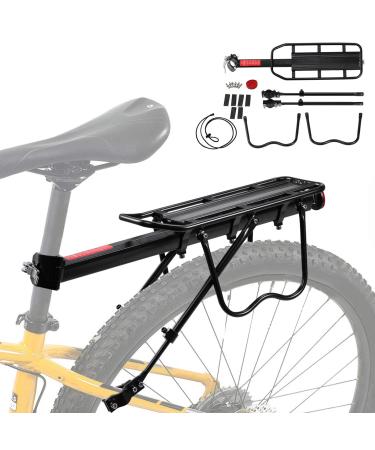 Voilamart Rear Bike Rack Bicycle Cargo Rack Quick Release Bike Cargo Rack Adjustable Aluminum Alloy Bike Luggage Carrier 120 lbs Capacity Easy to Install