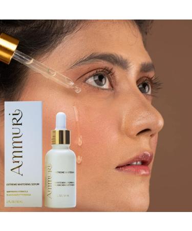 Ammuri Extreme Whitening Serum - Enhance Skin Radiance Address Dark Spots & Wrinkles | Kojic Acid Alpha Arbutin | Hydrating & Nourishing Formula | UK Made | For Face Body & Neck - Buy Online on GoSupps.com