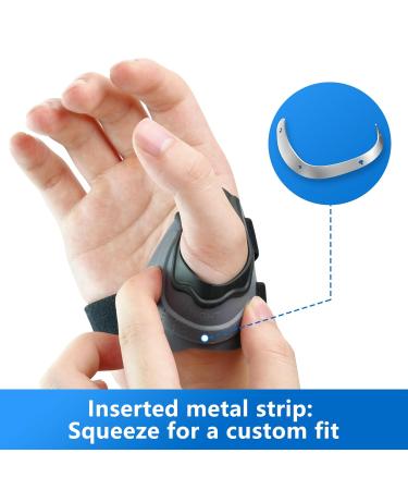 Velpeau CMC Thumb Brace for Osteoarthritis - Comfortable Joint Stabilization & Pain Relief | X-Small Grey Left Hand - Buy Online on GoSupps.com