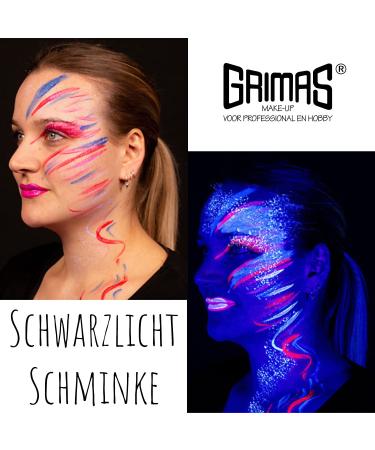 Grimas Professional Make-Up Palette Fluorescent - 6x2.5ml High-Quality UV Water-Based Multi-Colored Palette for Stunning Looks - Buy Online on GoSupps.com