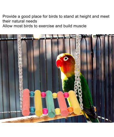 Ciciglow Colorful Bird Swing Toys - Parrot Swing with Stainless Steel Chain Ladder Bells & Balls - Ideal for Birds - Buy Online on GoSupps.com