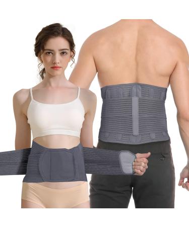 Lumbar Support Belt for Women and Men with 12 Stays, Extra-Wide Back Support Belt, Adjustable Back Brace for Lower Back Pain Relief(Large, Fits Waist Size 39.3-51.1 inch) Large (Pack of 1)