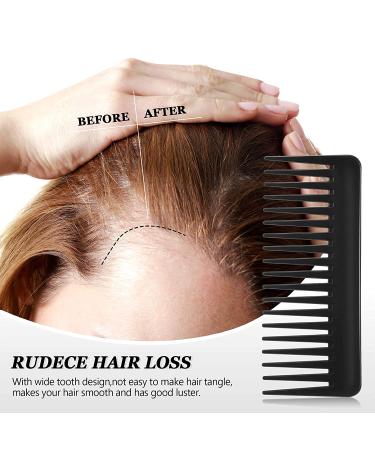 Wide Tooth Detangling Comb for Curly Hair - No Handle for Wet & Dry Use - Black - Buy Online on GoSupps.com