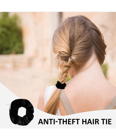 4 Pieces Women's Hair Ties Velvet Zip Hair Ties Travel Gadgets Secret Hair Ties Soft Ponytail Hair Ties Ball Head Curly Hair Ties - Buy Online on GoSupps.com