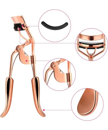 Sibba Professional Eyelash Pliers for Women - No Pinching Long-Lasting with 10 Silicone Refill Pads & Eyelash Brush - Perfect Makeup Tool for All Eye Shapes - Buy Online on GoSupps.com
