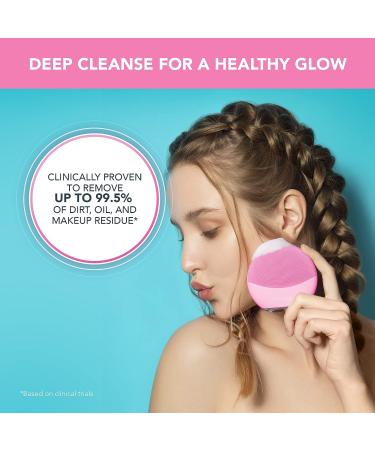 FOREO LUNA mini 3 Ultra-Hygienic Facial Cleansing Brush - For All Skin Types - Face Massager for Clean & Healthy Skin - Waterproof Pearl Pink - Buy Online on GoSupps.com