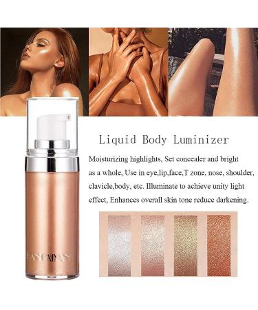 Go Ho Face & Body Illuminator Liquid Highlighter - Rose Gold (2 Pack) - Buy Online on GoSupps.com