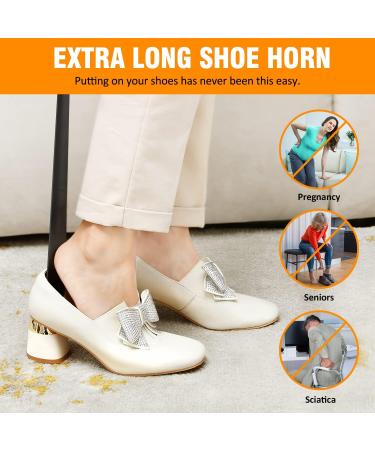 OIATAIO Premium 16.5 Inch Stainless Steel Shoe Horn - Black (7.05 oz) - Buy Online on GoSupps.com