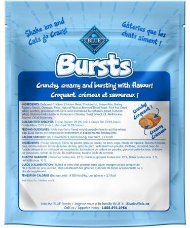 Blue Buffalo Bursts with Paw-Licken Chicken Cat Treats 141g Pouch 141 g (Pack of 1) Chicken - Buy Online on GoSupps.com