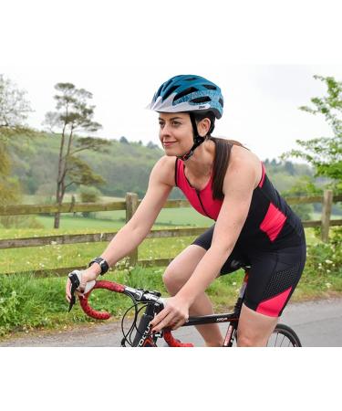 Matte Blue Adult Youth Bike Helmet | Lightweight & Adjustable for Women, Men, Teenagers, Kids | Detachable Visors | Road & Mountain Bicycle Helmet - M (54-58 cm) - Buy Online on GoSupps.com