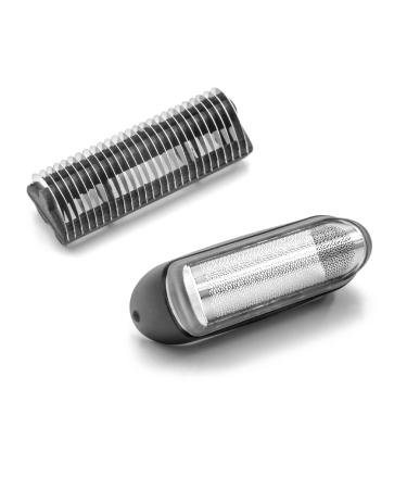 vhbw combo pack shaving part compatible with Braun MG5090 Multigroome electric shaver foil + knife block black/silver