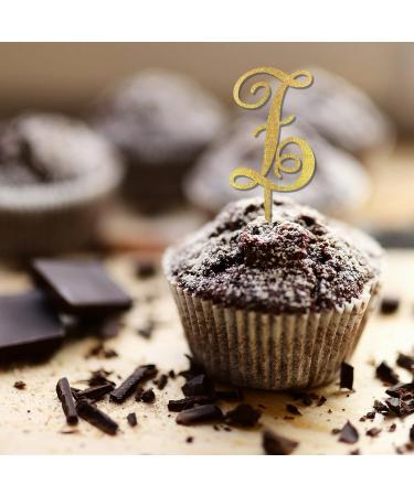 Initial Z Cupcake Toppers Single Letter Monogram Name For Wedding Engagement Party Favors Retro Reusable Laurel Wreath Custom Any Initial Engagement Gifts 6PCS Style-9 - Buy Online on GoSupps.com