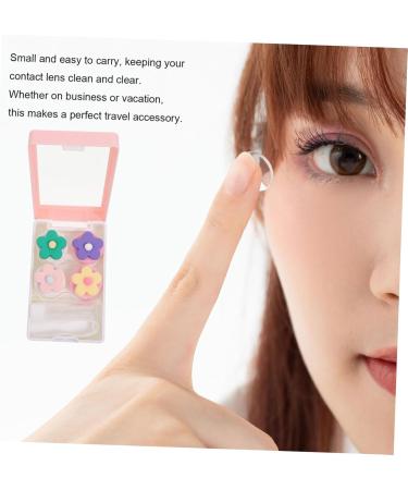 Homsfou 2er Box Invisible Pocket Colored Contact Lens Container - Cute Travel Holder for Eye Lenses - Pink Organizer Case - Buy Online on GoSupps.com