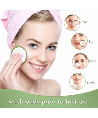 16Pcs Reusable Makeup Remover Pads - Eco-Friendly Bamboo Cotton Rounds for Sustainable Beauty - Buy Online on GoSupps.com