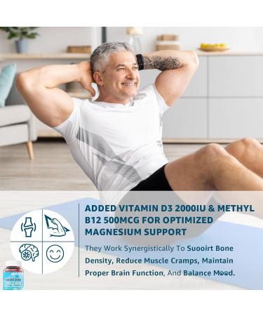 Magnesium Complex Gummies for Women Men 400mg, 8 Forms of Magnesium Glycinate, Citrate, Malate - Sugar Free Calm Magnesium Gummies Supplement with Magnesium Ashwagandha, D3, B12 for Relax,Vegan,120Cts 60 Count (Pack of 2) - Buy Online on GoSupps.com