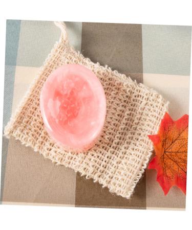 Baluue 4pcs Handmade Soap Bag Small Mesh Soap Bag Shower Foaming Loofah Cotton Linen White - Buy Online on GoSupps.com