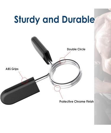Simpeak 6-Piece Barbell Spring Clamps Set | 25/28/30mm Locking Dumbbell Clamps for Gymnastics & Weightlifting | Durable Ratchet Design - Buy Online on GoSupps.com