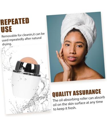 FOMIYES 2 Pcs Facial Oil Absorbing Ball Face Tools Face Makeup Oil- Absorbing Roller Facial Roller Oily 5x2.8cmx2pcs Whitex2pcs - Buy Online on GoSupps.com