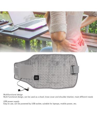 USB Heated Belt - Skin-Friendly Foldable Waist Wrap | Breathable Fast Heating Adjustable Temperature - Ideal for Home Use (Light Gray) - Buy Online on GoSupps.com