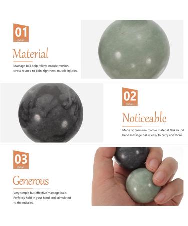 Dearma 4-Piece Solid Baoding Balls - Hand Massage & Exercise Balls for Muscle Health - Marble Green Chinese Therapy Balls - Buy Online on GoSupps.com