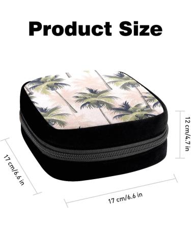 Period Bag Sanitary Napkin Storage Pad Holder | Coconut Tree Plant Color - Buy Online on GoSupps.com