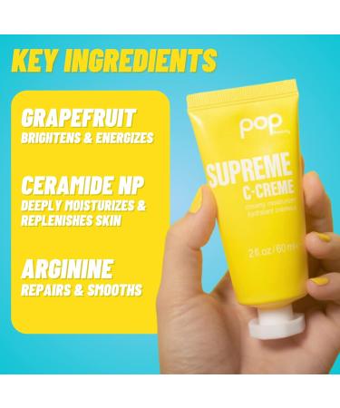 POP Beauty SUPREME C-CREME - Antioxidant Moisturizer with Calamansi & Grapefruit | Hydrate & Energize Skin | 2 Fl Oz - International Shipping Available - Buy Online on GoSupps.com