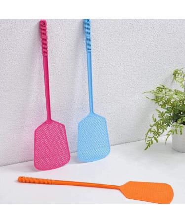 5 Pack Heavy Duty Plastic Fly Swatters with Long Handle - Assorted Colors - Buy Online on GoSupps.com