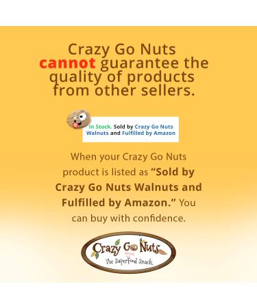 Crazy Go Nuts Coconut Glazed Walnuts - Healthy Vegan Snacks Gluten Free Superfood Non-GMO Omega 3 Fatty Acids - 1.25 Oz 6-Pack - Buy Online on GoSupps.com