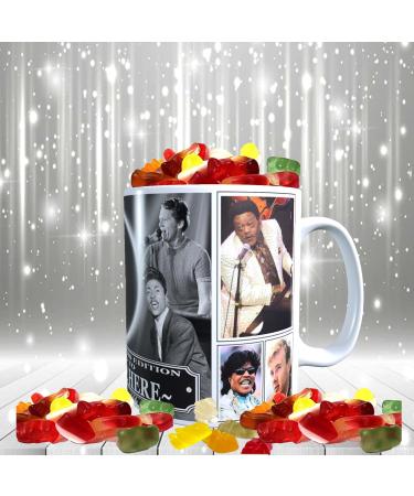 Rock n Roll Greats of 50s & 60s Personalised Music Icon Mug with Choice of Sweets Gift - Buy Online on GoSupps.com