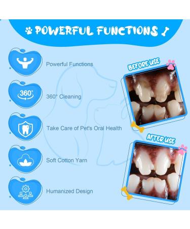 Adiwo Dog Finger Toothbrush 4 Pack Food Grade Silicone Dog Toothbrush 360 Full Surrounded Pets Teeth Cleaning Toothbrush for Dog Plaque Remove Tartar and Stop Bad Breath with Storage Case - Buy Online on GoSupps.com