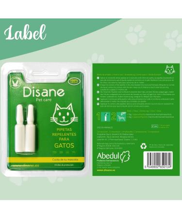 Disane Natural Anti-Parasite Pipettes for Cats | 2 Units for 2 Months | Safe Flea Tick & Mosquito Protection | Non-Toxic Formula - Buy Online on GoSupps.com