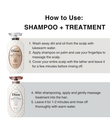 Moist Diane Extra Moist & Shine Hair Treatment - Hydrating Conditioner for Frizz Control | Deep Moisturizing Pump - 15.2 Fl Oz from Japan - Buy Online on GoSupps.com